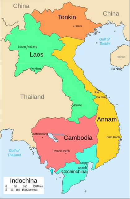 1. ផែនទីឥណ្ឌូចិន Indochina Map